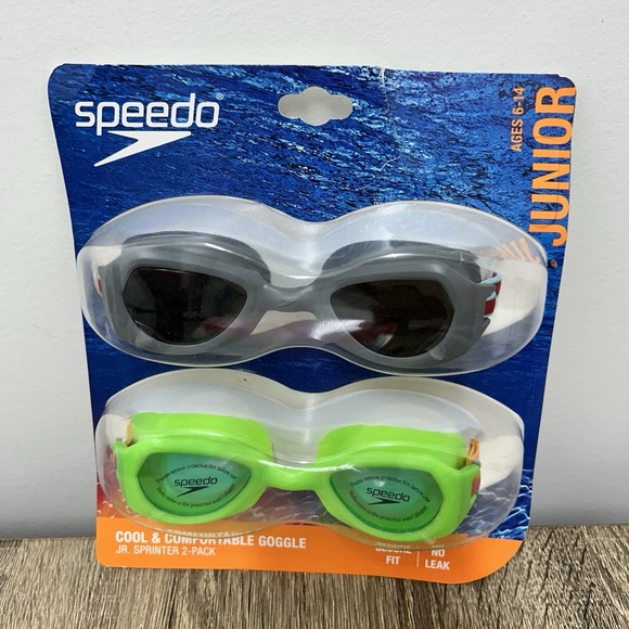 Speedo Other - Speedo Jr Sprinter Swim Goggles 2-Pack Youth Anti Fog UV Protection New